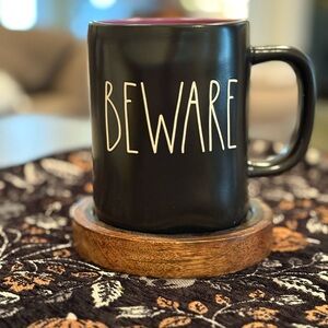Rae Dunn Beware Halloween Black Mug